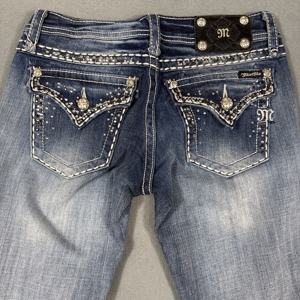 Miss Me Flare Jeans JE5453F2L WOMEN 27  Embroidered  EMBELISHED y2k WHISKERING